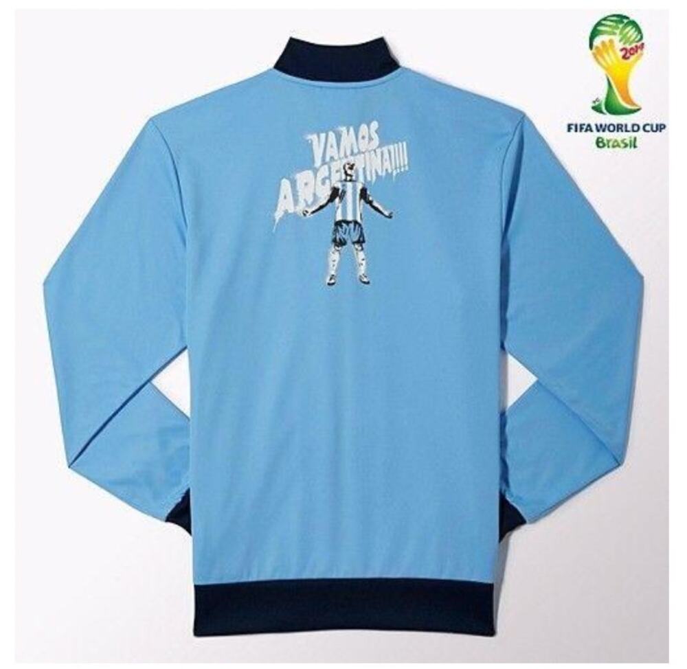 Adidas FIFA World Cup 2014 Team Argentina Full Zip Track Jacket Blue size L